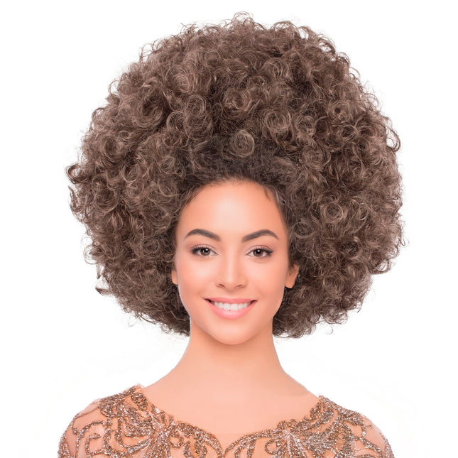 Funny Fashion Pruik Afro Bruin