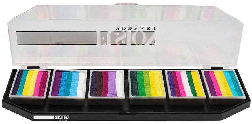Fusion Body Art Fusion Leanne's Pretty Rainbow Split Cake Palette