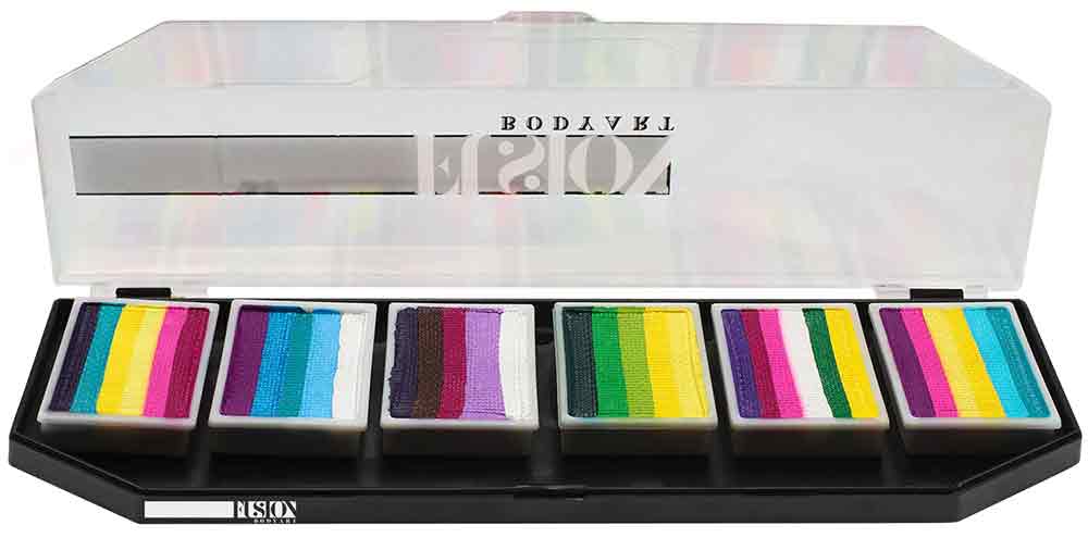 Fusion Body Art Fusion Leanne's Pretty Rainbow Split Cake Palette
