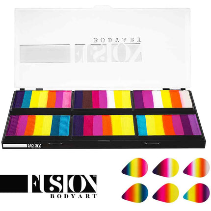 Fusion Body Art Fusion Schmink Leanne's Vivid Rainbow Petal Palette