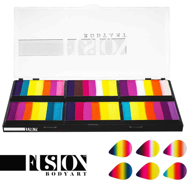 Fusion Body Art Fusion Schmink Leanne's Vivid Rainbow Petal Palette