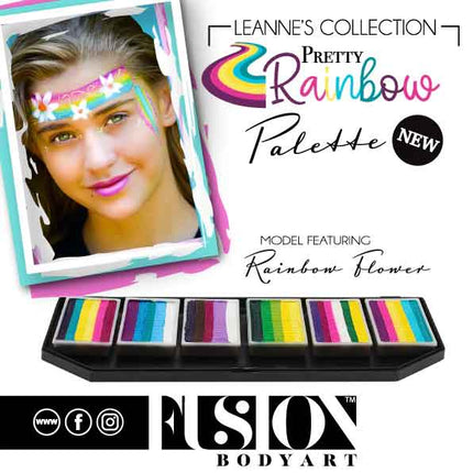 Fusion Body Art Fusion Splitcake Schmink Leannes Rainbow Flower 30 gram