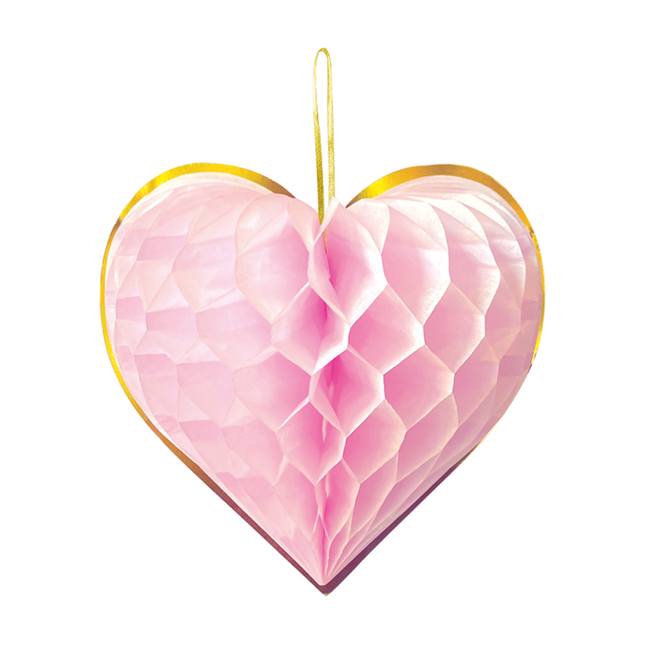 Globos Europe Hartjes Honeycombs Paper 23 cm 4 stuks