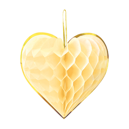 Globos Europe Hartjes Honeycombs Paper 23 cm 4 stuks
