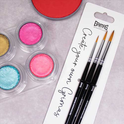 Grimas Grimas Face Paint Brush set 2 4 6