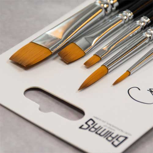 Grimas Grimas Face Paint Brush set Round Flat