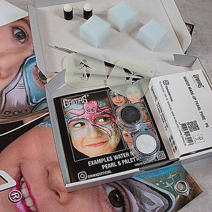 Grimas Grimas Glanzende Water make-up Pure 6 Palette Set