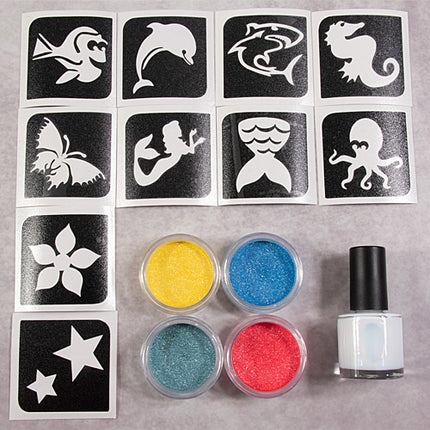 Grimas Grimas Glittertattoo set Aqua
