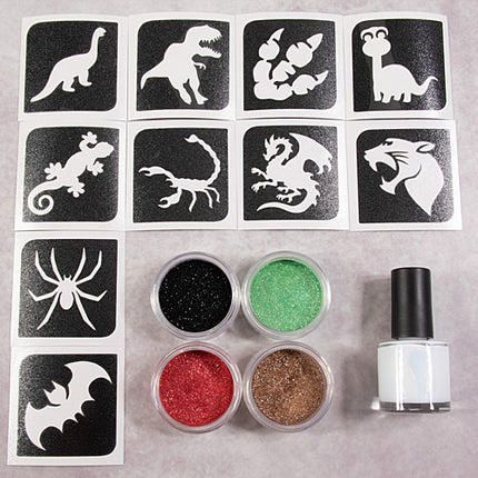 Grimas Grimas Glittertattoo set Dino