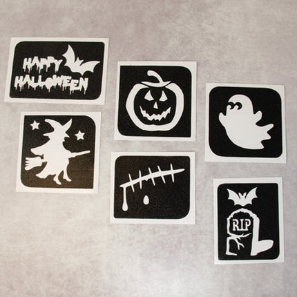 Grimas Halloween Glittertattoo Sjablonenset