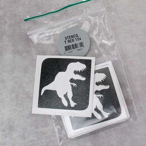 Grimas T Rex Glittertattoo Sjabloon 15 stuks