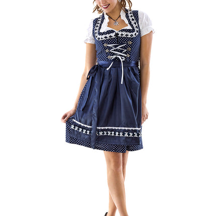 Haus Huberts Blauw Witte Dirndl Met Polka Dots