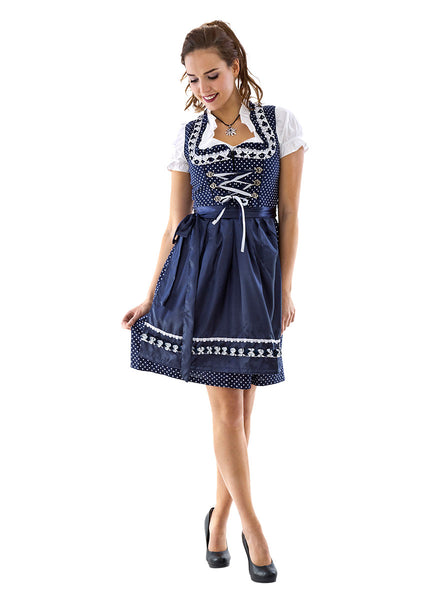 Haus Huberts Blauw Witte Dirndl Met Polka Dots