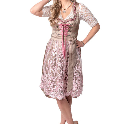 Haus Huberts Dirndl 2-delig Champagne Roze