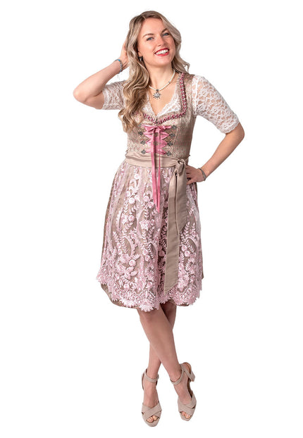 Haus Huberts Dirndl 2-delig Champagne Roze