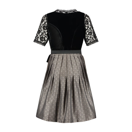 Haus Huberts Dirndl 2-delig Zwart Fluweel Jacquard
