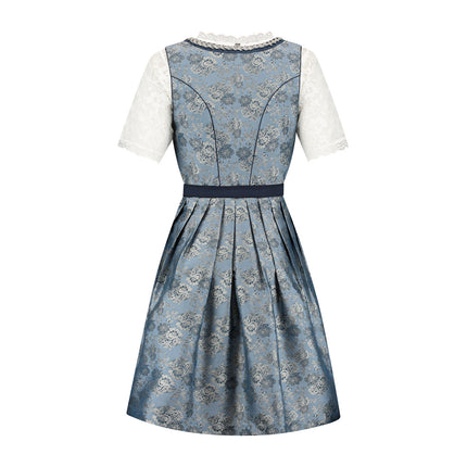 Haus Huberts Dirndl Blauw Bloemen