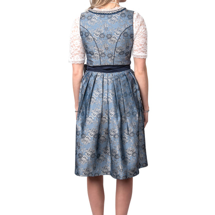Haus Huberts Dirndl Blauw Bloemen