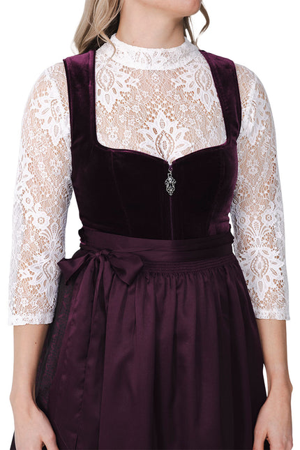 Haus Huberts Dirndlblouse Kant Bloemenmotief Crème Dames