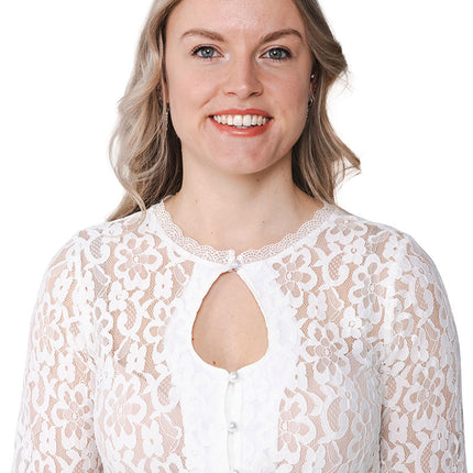 Haus Huberts Dirndlblouse Kant Crème Dames