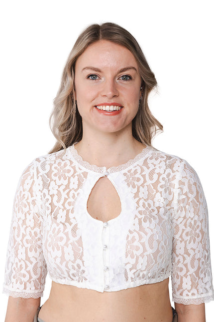Haus Huberts Dirndlblouse Kant Crème Dames