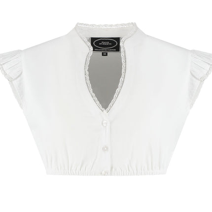 Haus Huberts Dirndlblouse Kanten Vlindermouwen Wit Dames