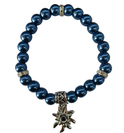 Haus Huberts Edelweiss Armband Donkerblauw