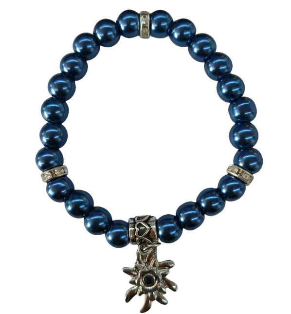 Haus Huberts Edelweiss Armband Donkerblauw