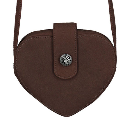 Haus Huberts Hartvormig Dirndltasje Donkerbruin