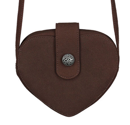 Haus Huberts Hartvormig Dirndltasje Donkerbruin