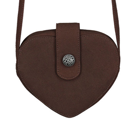 Haus Huberts Hartvormig Dirndltasje Donkerbruin