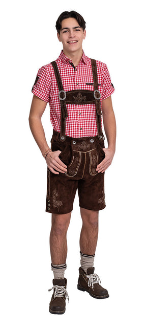 Haus Huberts Lederhose Kort Bruin Heren