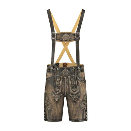 Haus Huberts Lederhose Kort Bruin Vintage Look Heren