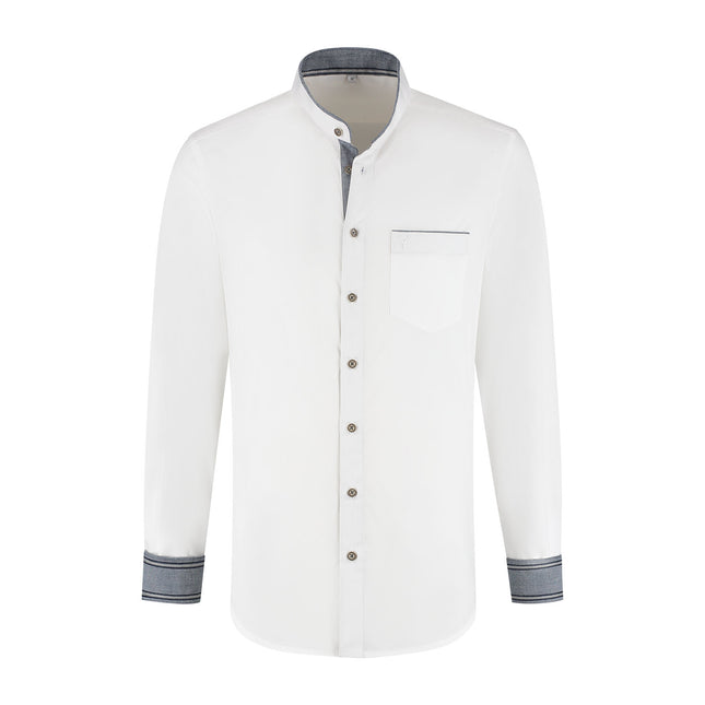 Haus Huberts Reinwit Overhemd Met Denimdetail Heren