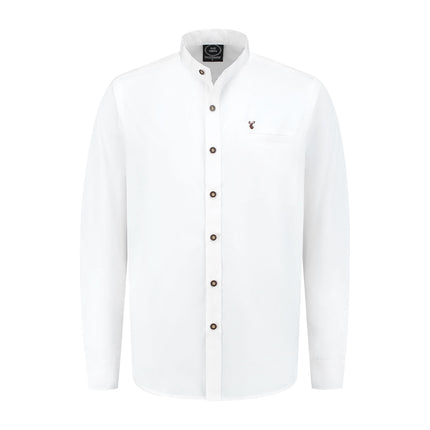 Haus Huberts Reinwit Overhemd Met Opstaande Kraag Heren