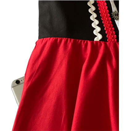 Haus Huberts Tiroler Dirndl Rood Zwart