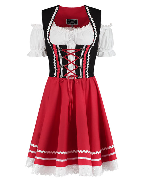 Haus Huberts Tiroler Dirndl Rood Zwart