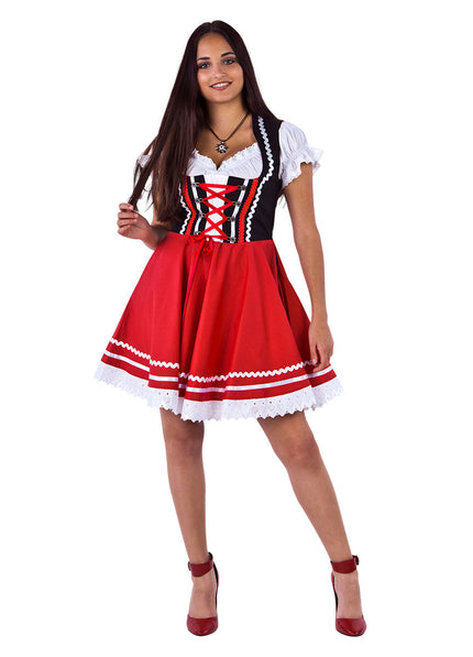 Haus Huberts Tiroler Dirndl Rood Zwart