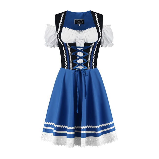 Haus Huberts Tiroler Dirndl Zwart Blauw
