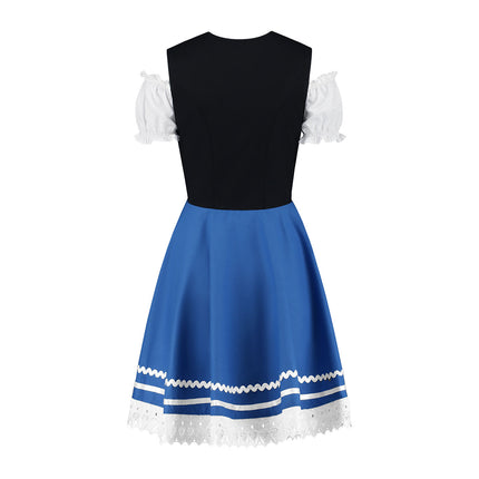 Haus Huberts Tiroler Dirndl Zwart Blauw