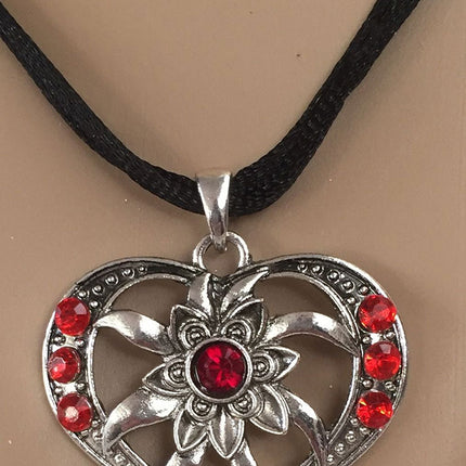 Haus Huberts Trachten Ketting Hart Rood