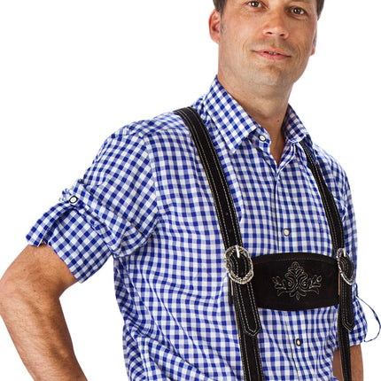 Haus Huberts Trachtenhemd Blauw Wit Heren