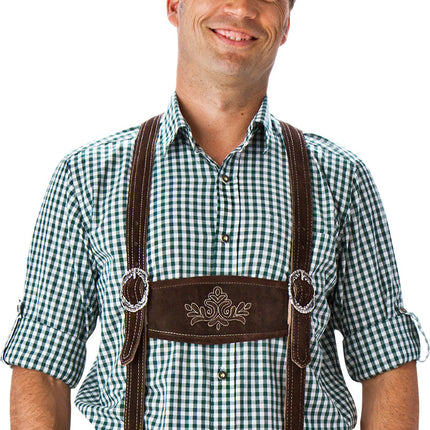 Haus Huberts Trachtenhemd Groen Wit Heren