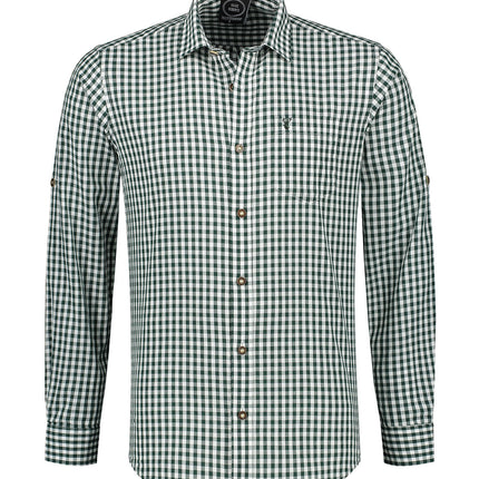 Haus Huberts Trachtenhemd Groen Wit Heren