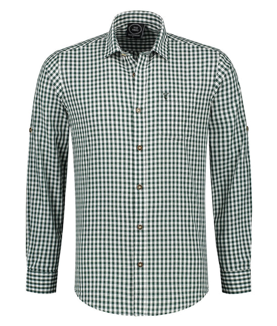 Haus Huberts Trachtenhemd Groen Wit Heren