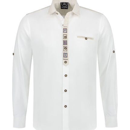 Haus Huberts Trachtenhemd Landhaus Wit Heren