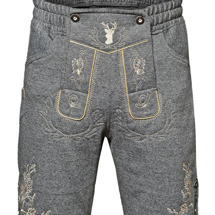 Haus Huberts Trachtenshorts Jogging Grijs Heren