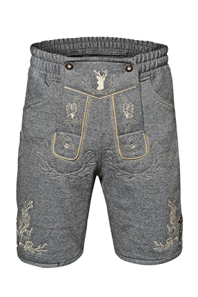 Haus Huberts Trachtenshorts Jogging Grijs Heren