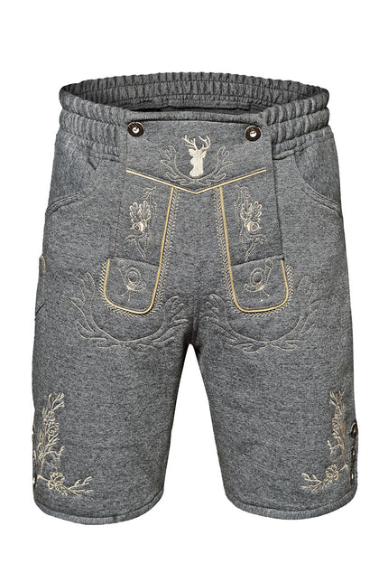 Haus Huberts Trachtenshorts Jogging Grijs Heren