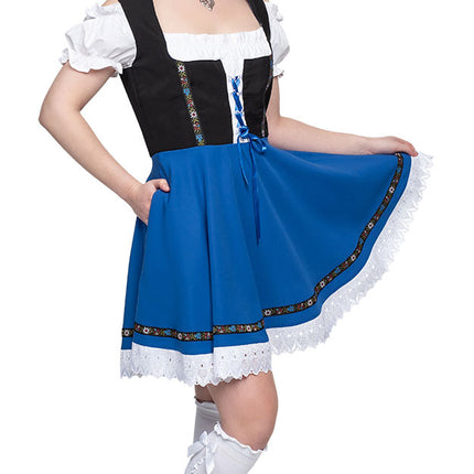 Haus Huberts Trachtenspaß Dirndl Zwart Blauw Rock Didi